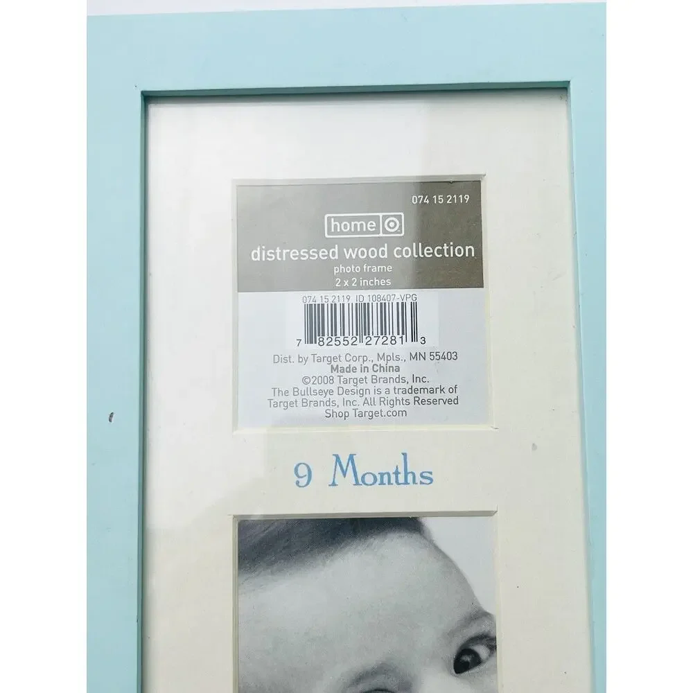 Blue Baby First Year Picture Frame Trifold Hinged 6 Photos Months Target Home Ma
